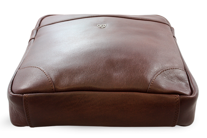 Hnědý kožený pánský crossbag 215-1713-40