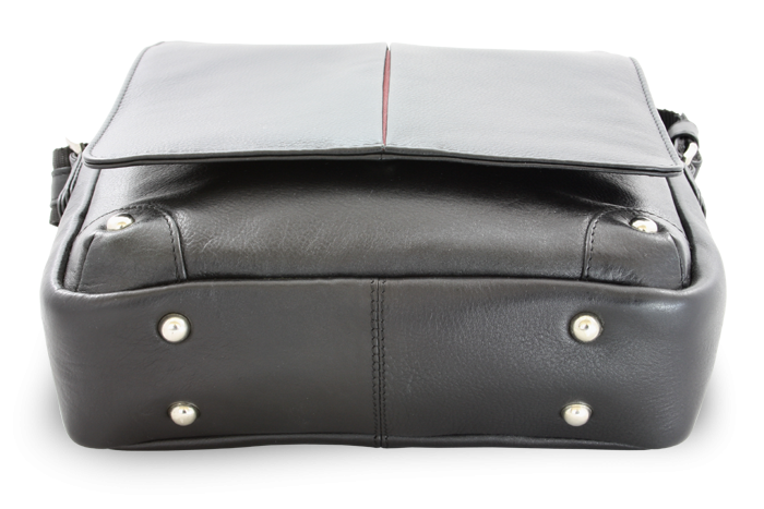 Velký černý kožený pánský crossbag 215-1918-60