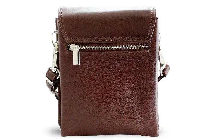 Malý hnědý kožený pánský crossbag 215-2189-40
