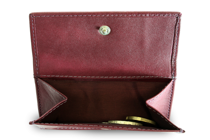 Burgundy dámská kožená mini peněženka 511-4392A-34