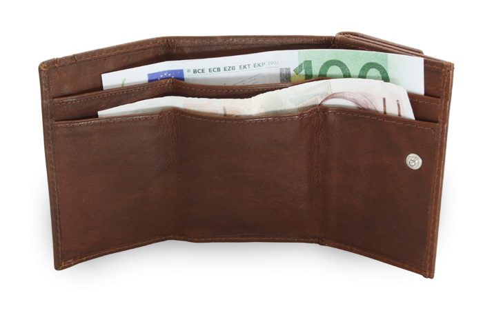 Tmavě hnědá dámská kožená mini peněženka 511-4392A-47