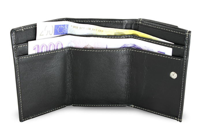 Černá dámská kožená mini peněženka 511-4392A-60