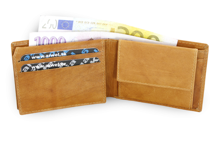 Světle hnědá pánská kožená peněženka 513-7033-05