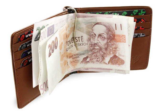 Černohnědá pánská kožená peněženka - dolarovka 519-8132-60/47