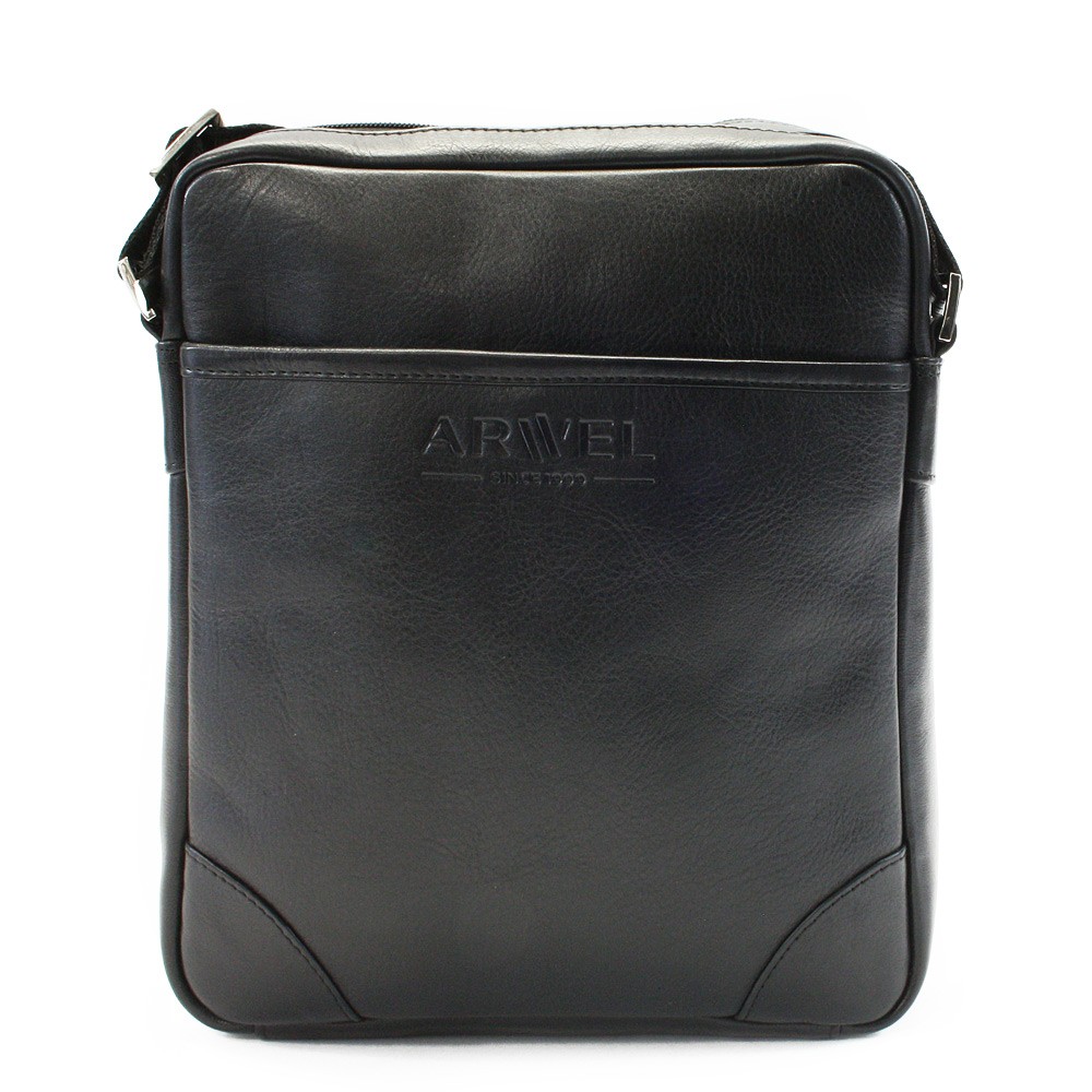 Černý kožený pánský crossbag 215-1713-60