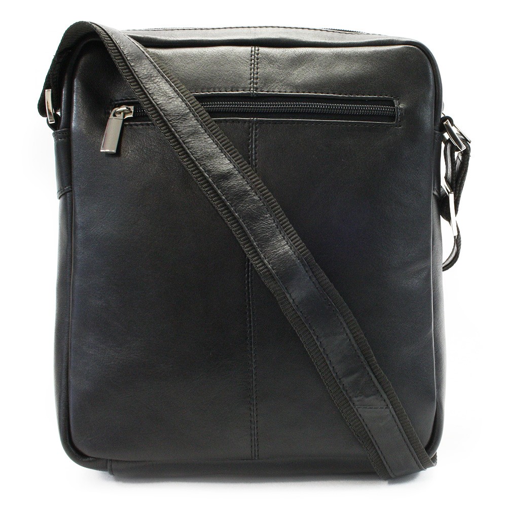 Černý kožený pánský crossbag 215-1713-60
