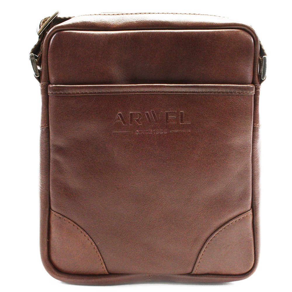 Hnědý kožený pánský crossbag 215-1713-40
