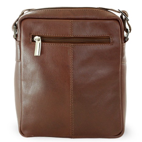 Hnědý kožený pánský crossbag 215-1713-40