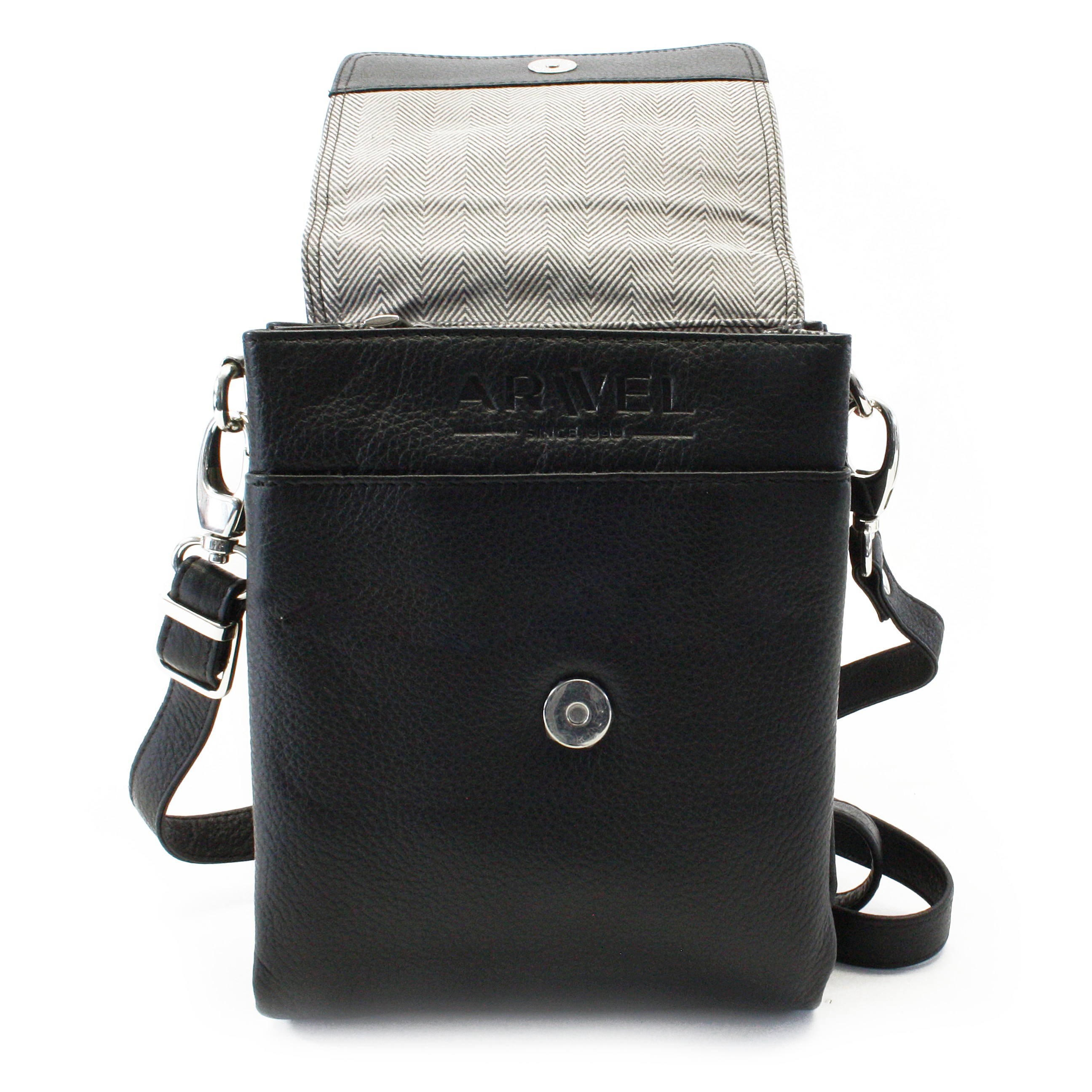 Malý černý kožený pánský crossbag 215-2189-60