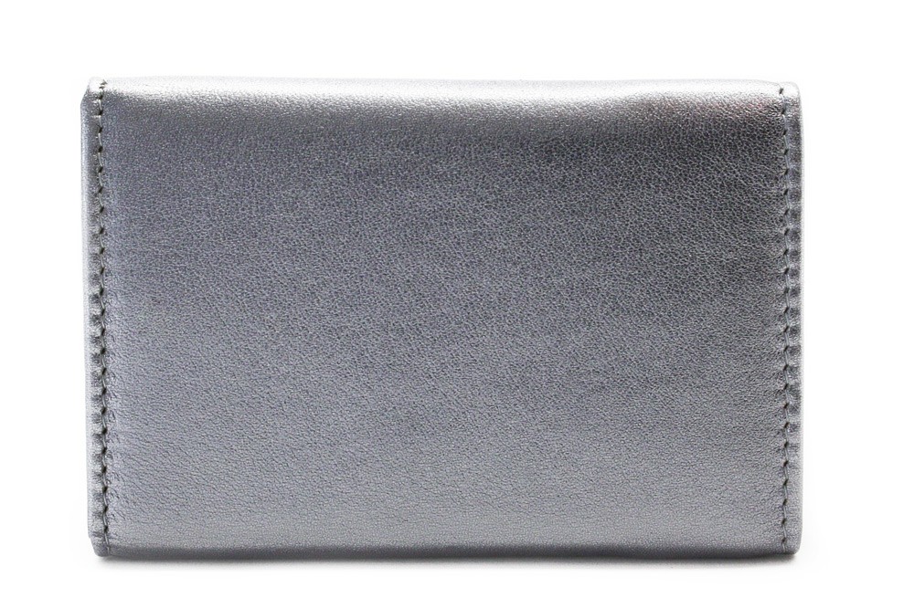 Tmavě stříbrná dámská kožená mini peněženka 511-4392A-29