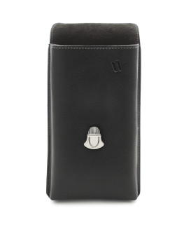Černé pánské kožené pouzdro na mobil 611-3401A-60