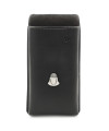 Černé pánské kožené pouzdro na mobil 611-3401A-60