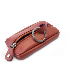 Tmavě růžová sada dámského batohu, etue a klíčenky 412-1660-0023-2418-35