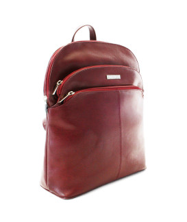 Vínově červená sada dámského batohu, peněženky a klíčenky 412-8955-4722-8104-34