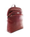 Vínově červená sada dámského batohu, peněženky a klíčenky 412-8955-4722-8104-34