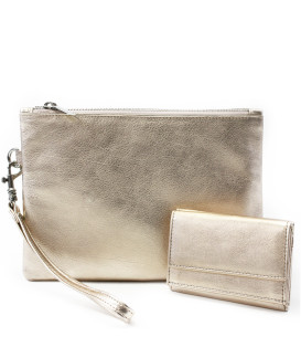 Zlatá sada dámské etue a peněženky 412-0025-4392A-01