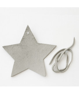 Světle šedá vánoční ozdoba hvězda 619-1216-20