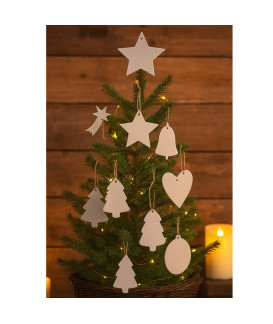 Světle šedá vánoční ozdoba hvězda 619-1216-20