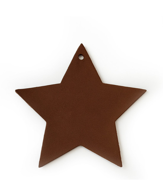 Hnědá vánoční ozdoba hvězda 619-1216-41