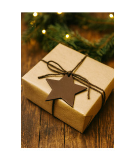 Hnědá vánoční ozdoba hvězda 619-1216-41