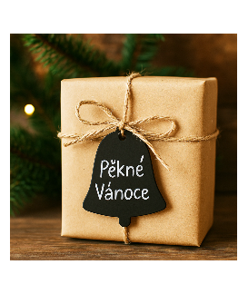 Černá vánoční ozdoba zvonek 619-1213-60