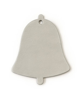 Světle šedá vánoční ozdoba zvonek 619-1213-20