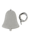 Tmavě stříbrná vánoční ozdoba zvonek 619-1213-01