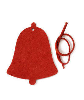 Červená vánoční ozdoba zvonek 619-1213-31