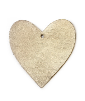 Zlatá vánoční ozdoba srdce 619-1212-01