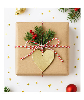 Zlatá vánoční ozdoba srdce 619-1212-01