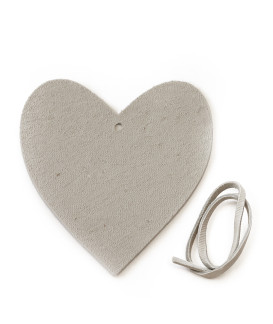 Světle šedá vánoční ozdoba srdce 619-1212-20
