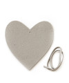 Světle šedá vánoční ozdoba srdce 619-1212-20