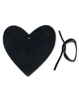 Černá vánoční ozdoba srdce 619-1212-60