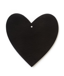 Černá vánoční ozdoba srdce 619-1212-60