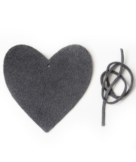 Tmavě stříbrná vánoční ozdoba srdce 619-1212-29