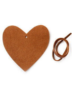 Hnědá vánoční ozdoba srdce 619-1212-41