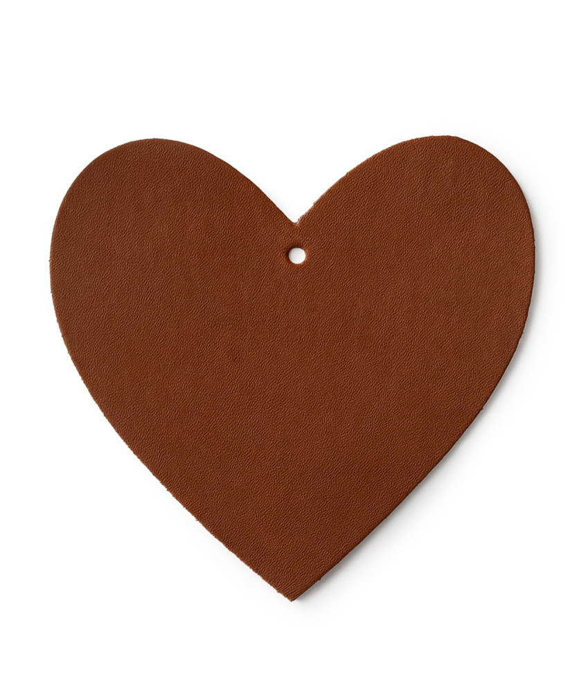 Hnědá vánoční ozdoba srdce 619-1212-41