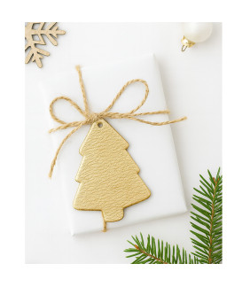 Zlatá vánoční ozdoba stromeček 619-1215-01