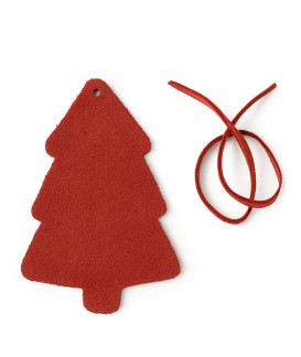 Červená vánoční ozdoba stromeček 619-1215-31