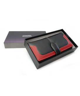 Černočervená dámská psaníčková peněženka se zápinkou 511-8118-60/31