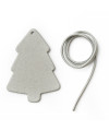 Světle šedý vánoční ozdoba stromeček 619-1215-20