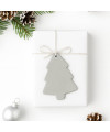 Světle šedý vánoční ozdoba stromeček 619-1215-20