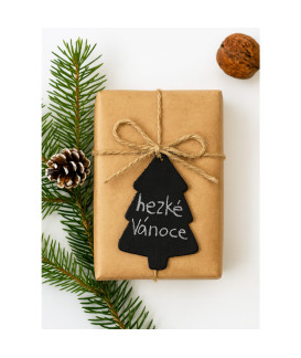 Černá vánoční ozdoba stromeček 619-1215-60