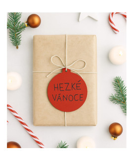 Červená vánoční ozdoba baňka 619-1211-31