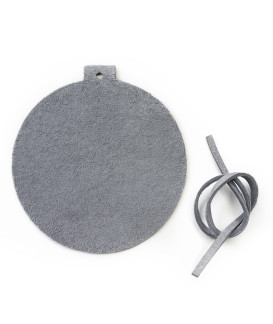 Tmavě stříbrná vánoční ozdoba baňka 619-1211-29