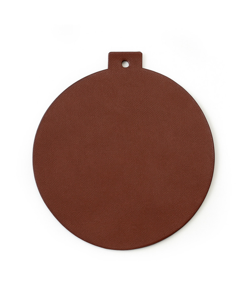 Hnědá vánoční ozdoba baňka 619-1211-41