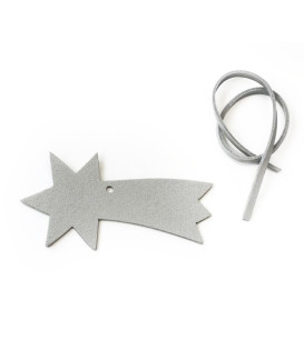 Světle šedá vánoční ozdoba kometa 619-1214-20