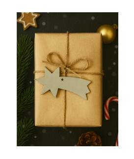 Světle šedá vánoční ozdoba kometa 619-1214-20