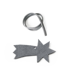 Tmavě stříbrná vánoční ozdoba kometa 619-1214-29