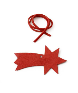 Červená vánoční ozdoba kometa 619-1214-31